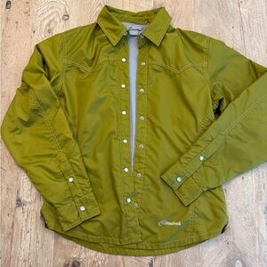Cloudveil Jacket Womens Sz XS Pea Green Pearl Snap front Shirt / Jacket